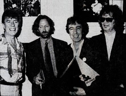 Al Ko=oper with John Mayall, Eric Clapton and Bill Wyman