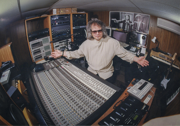 Al Kooper in his basement studio